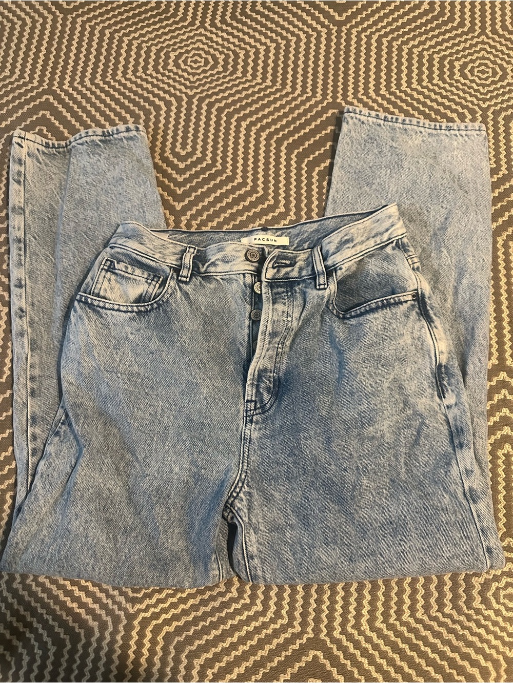 PacSun Light Blue High-Rise Button-Fly Jeans